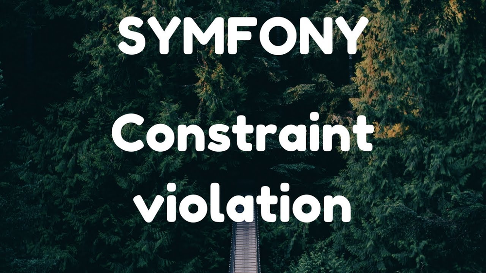 Symfony - Integrity constraint violation